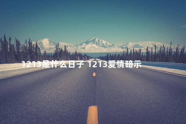 1213是什么日子 1213爱情暗示分手的意思吗